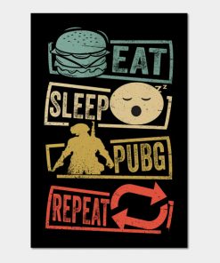 eat sleep pubg repeat t shirt